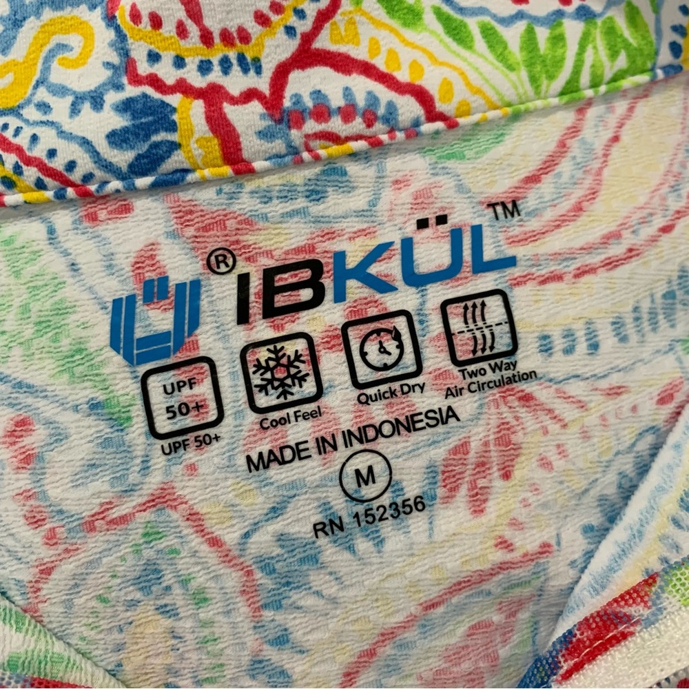 NWT Ibkul 1/4 Zip Shirt Top Womens M Golf Tennis Paisley UPF50 Mesh Vent Preppy - Picture 13 of 16